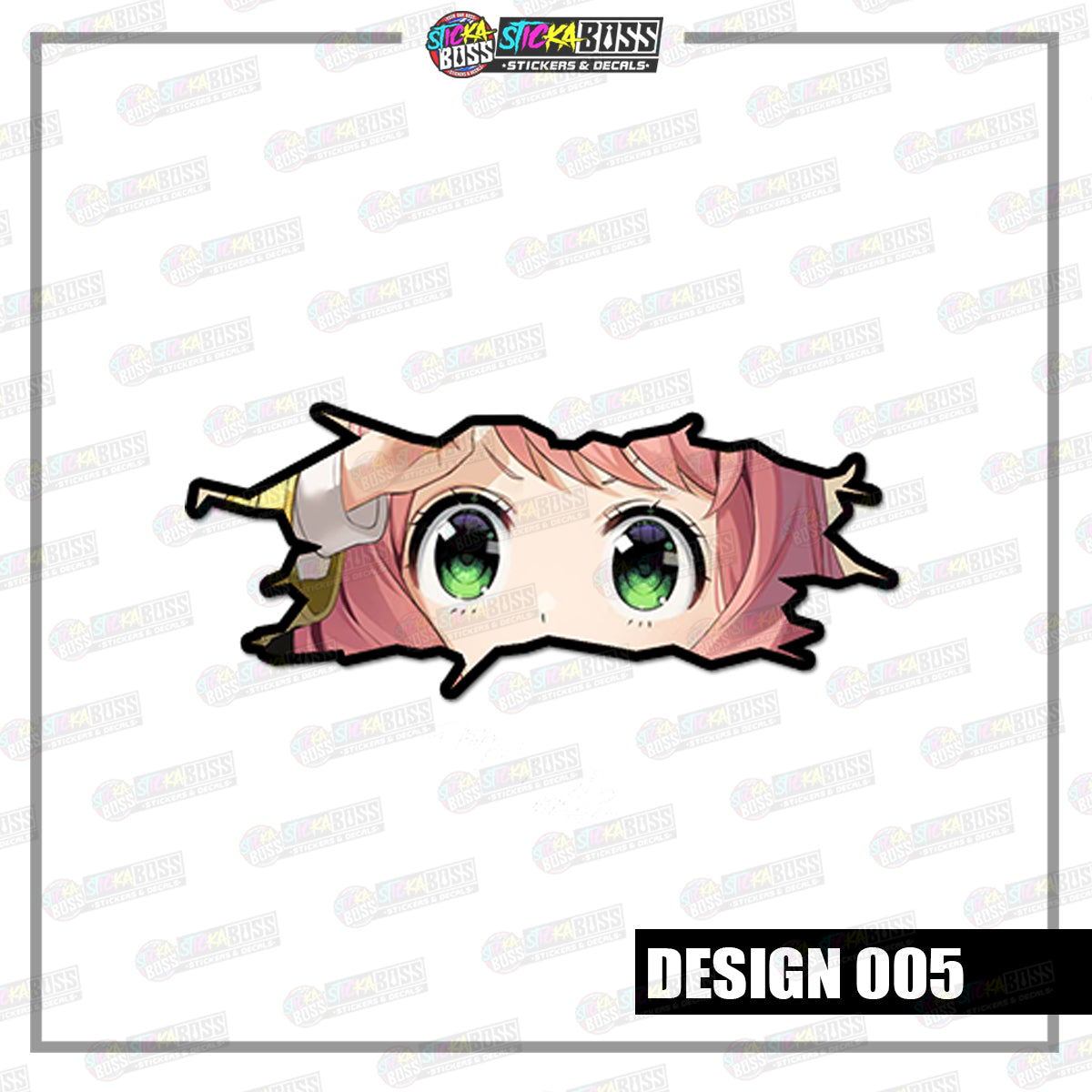 ANYA | CRACK PEEKERS ( ANIME VINYL STICKER DECALS )【Stickaboss】