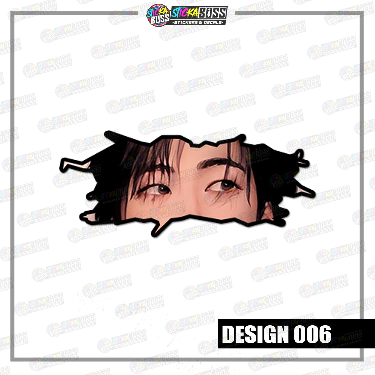 KPOP- BTS| CRACK PEEKERS ( ANIME VINYL STICKER DECALS )【Stickaboss】