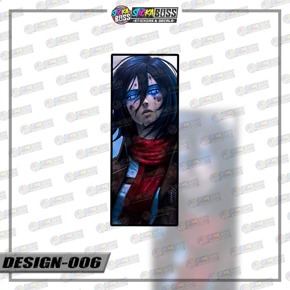 ATTACK ON TITAN | RECTANGLE SIZE VINYL STICKER 【VINYL PRINTED】( LAMINATED / WATERPROOF )