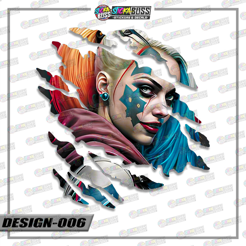 JOKER&HARLEY QUINN | ANIME SCRATCH STICKER【VINYL PRINTED】( LAMINATED / WATERPROOF )【Stickaboss】
