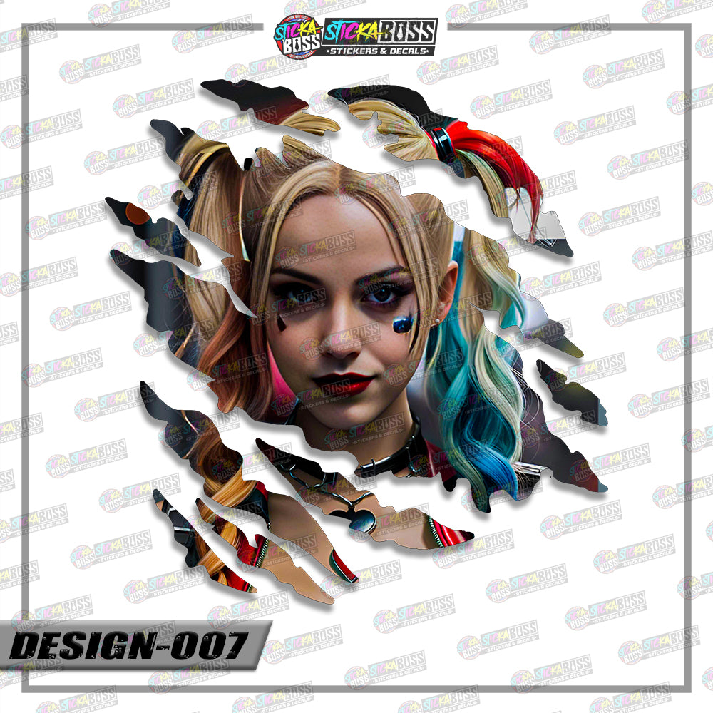 JOKER&HARLEY QUINN | ANIME SCRATCH STICKER【VINYL PRINTED】( LAMINATED / WATERPROOF )【Stickaboss】