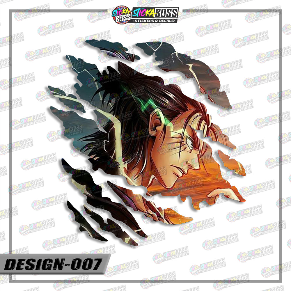 ATTACK ON TITAN PART | ANIME SCRATCH STICKER【VINYL PRINTED】( LAMINATED / WATERPROOF )【Stickaboss】