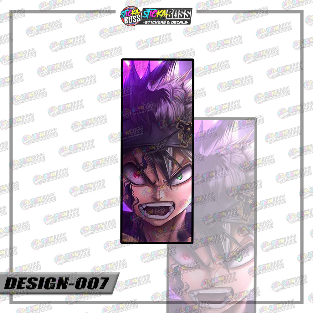 BLACK CLOVER | RECTANGLE SIZE VINYL STICKER 【VINYL PRINTED】( LAMINATED / WATERPROOF )