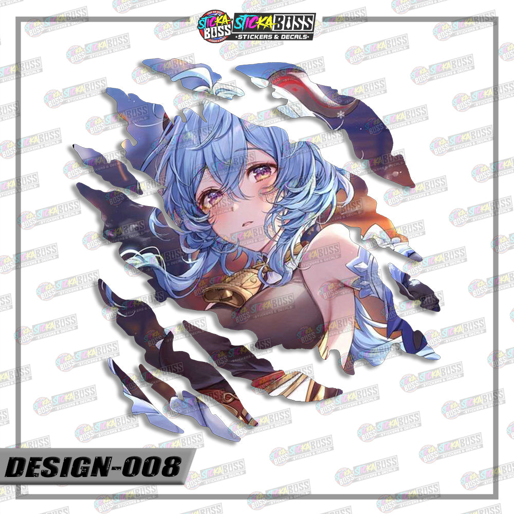 GENSHIN IMPACT | ANIME SCRATCH STICKER【VINYL PRINTED】( LAMINATED / WATERPROOF )【Stickaboss】