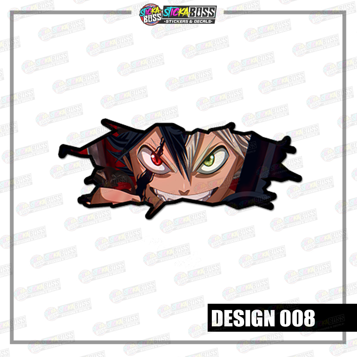 BLACK CLOVER | CRACK PEEKERS ( ANIME VINYL STICKER DECALS )【Stickaboss】