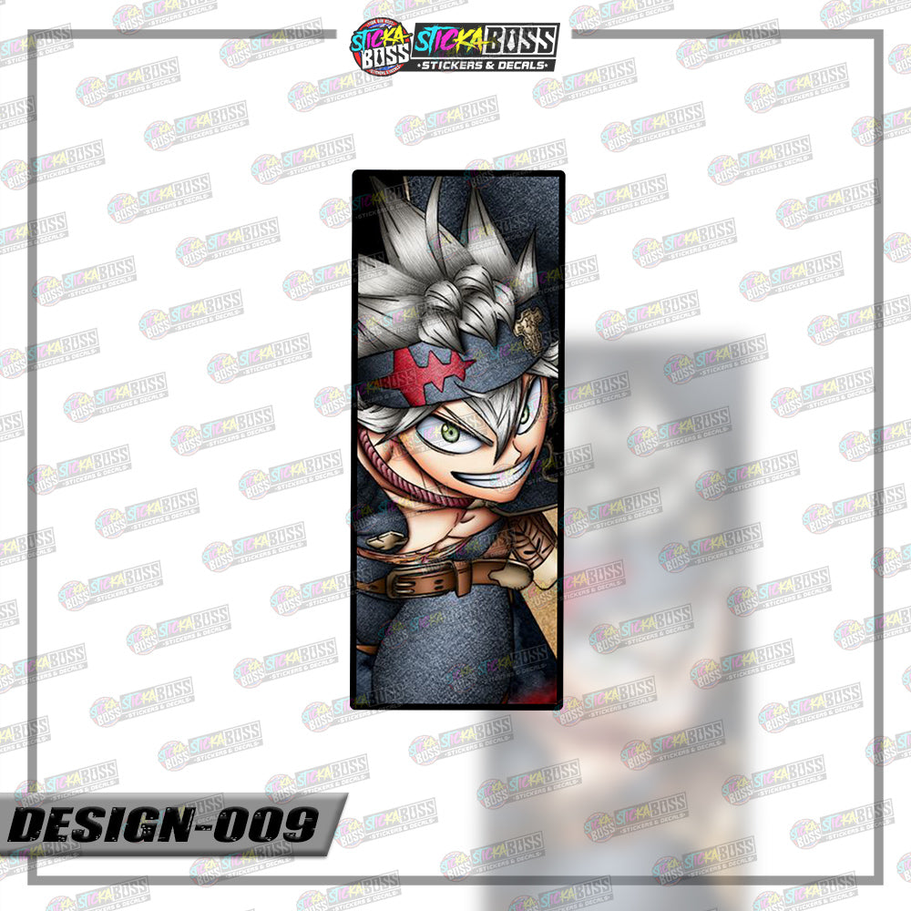 BLACK CLOVER | RECTANGLE SIZE VINYL STICKER 【VINYL PRINTED】( LAMINATED / WATERPROOF )