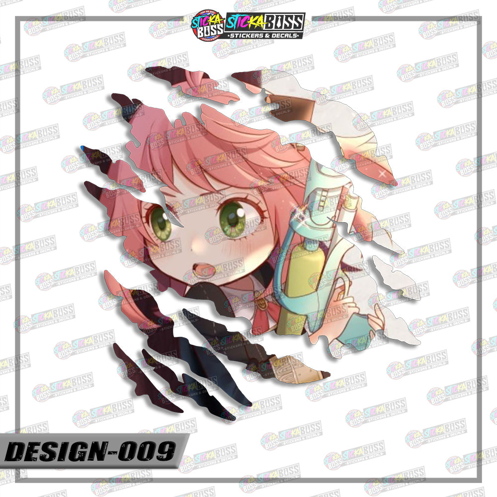 ANYA SPY X FAMILY | ANIME SCRATCH STICKER【VINYL PRINTED】( LAMINATED / WATERPROOF )【Stickaboss】