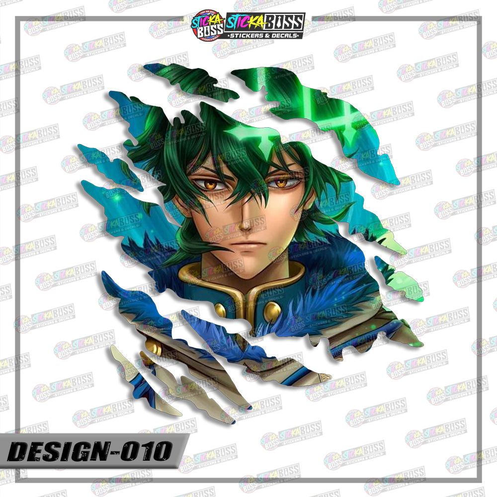 BLACK CLOVER | ANIME SCRATCH STICKER【VINYL PRINTED】( LAMINATED / WATERPROOF )