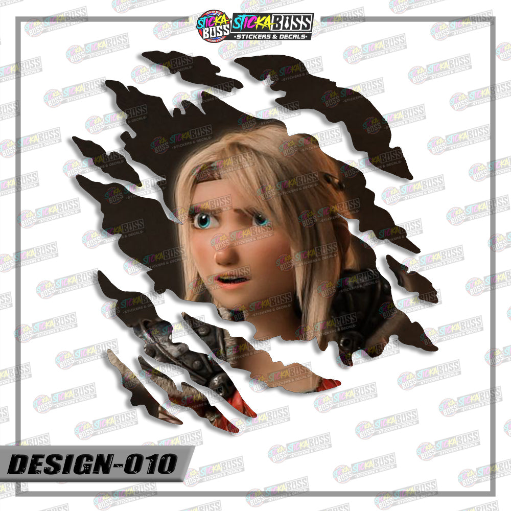 HOW TO TRAIN YOU DRAGON | SCRATCH STICKER【VINYL PRINTED】( LAMINATED / WATERPROOF )【Stickaboss】