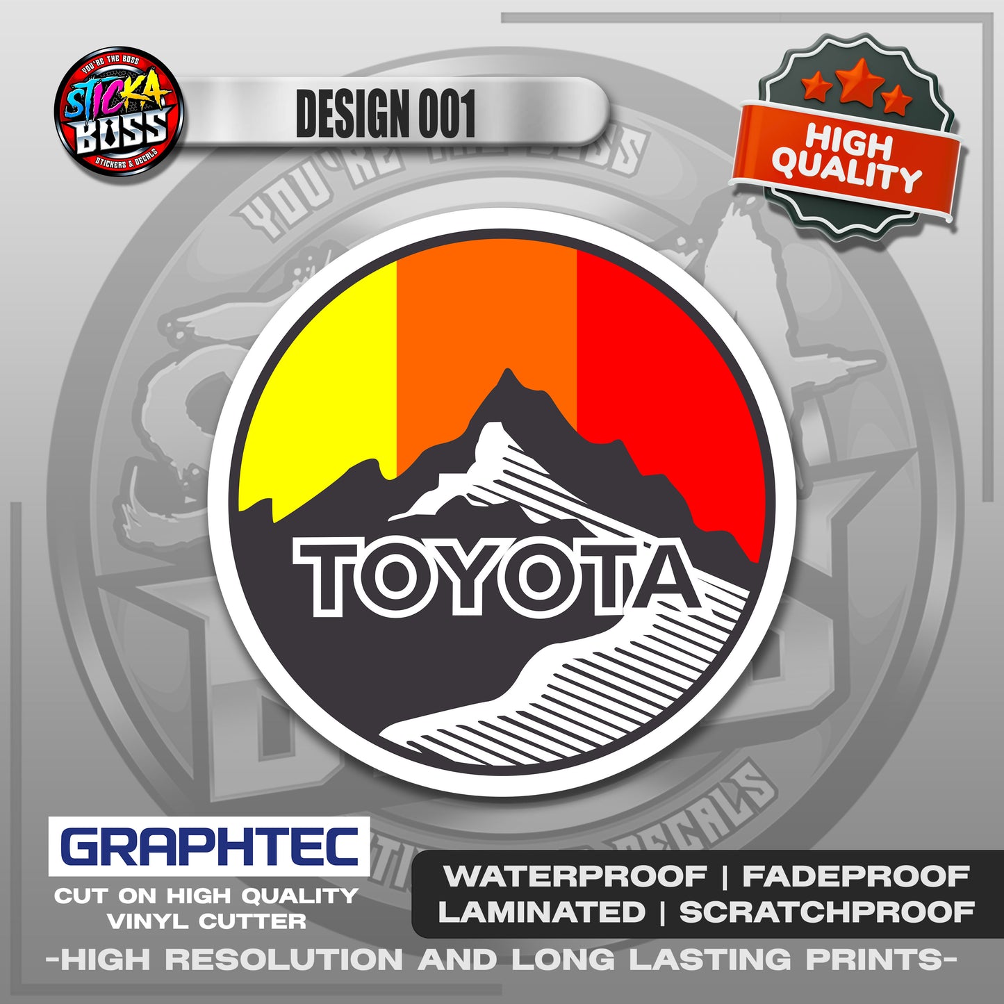 JDM TOYOTA / RETRO TOYOTA / TRD | VINYL WATERPROOF STICKER | PREMIUM LAMINATED【PRINTED】