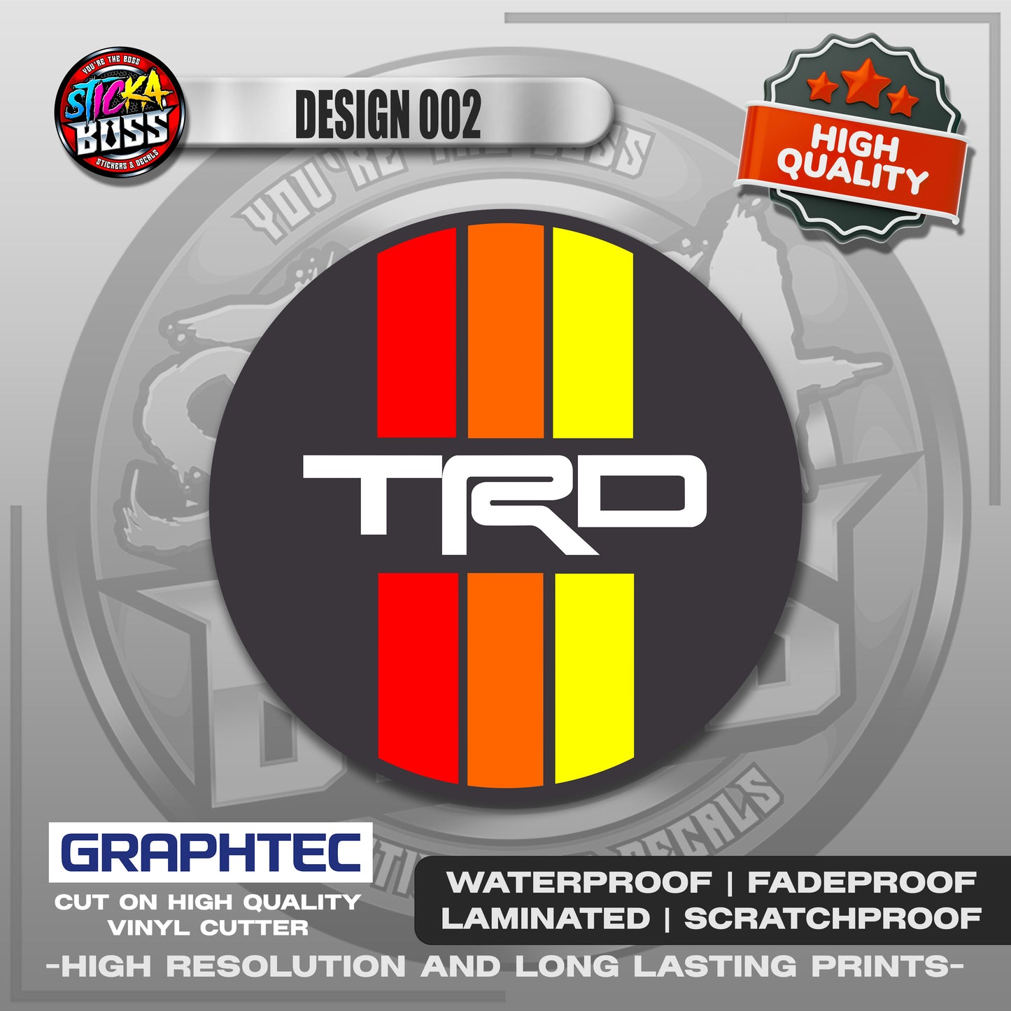 JDM TOYOTA / RETRO TOYOTA / TRD | VINYL WATERPROOF STICKER | PREMIUM LAMINATED【PRINTED】