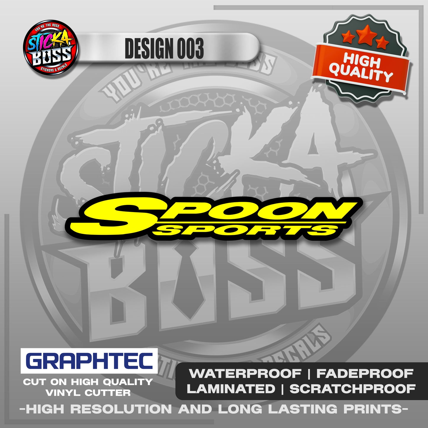 SPOON SPORTS ASSORTED STICKERS | VINYL WATERPROOF STICKER | PREMIUM LAMINATED【PRINTED】