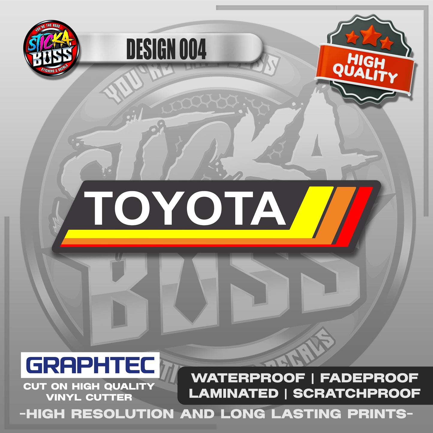 JDM TOYOTA / RETRO TOYOTA / TRD | VINYL WATERPROOF STICKER | PREMIUM LAMINATED【PRINTED】