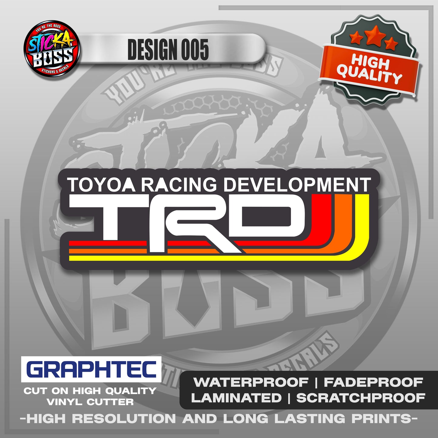 JDM TOYOTA / RETRO TOYOTA / TRD | VINYL WATERPROOF STICKER | PREMIUM LAMINATED【PRINTED】