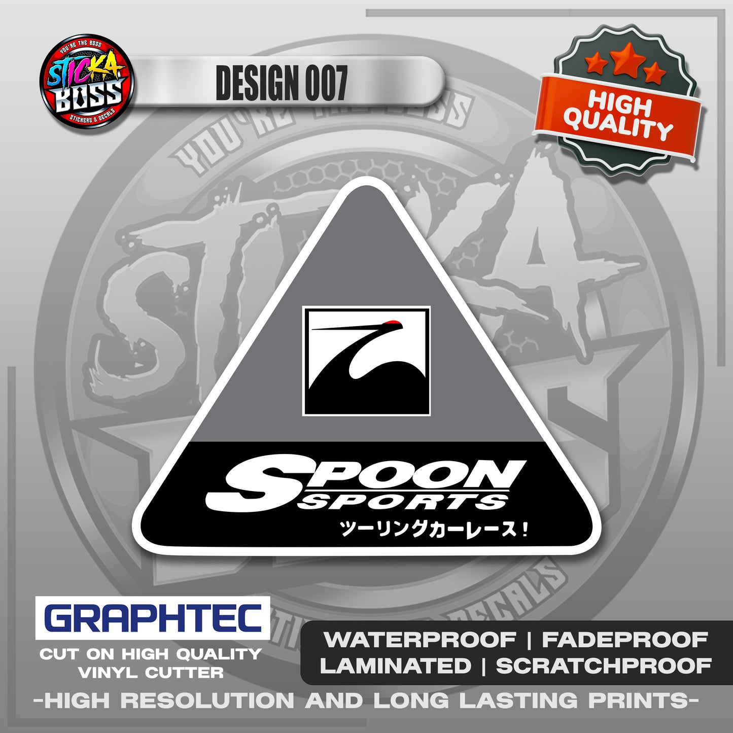 SPOON SPORTS ASSORTED STICKERS | VINYL WATERPROOF STICKER | PREMIUM LAMINATED【PRINTED】
