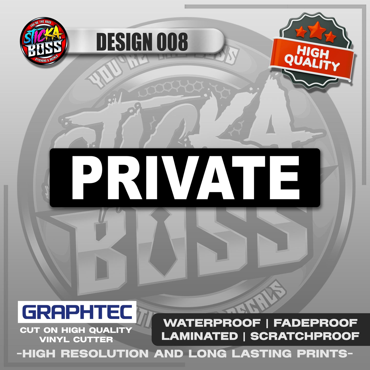 NOT FOR HIRE, FAMILY USE ETC. | VINYL WATERPROOF STICKER | PREMIUM LAMINATED【PRINTED】