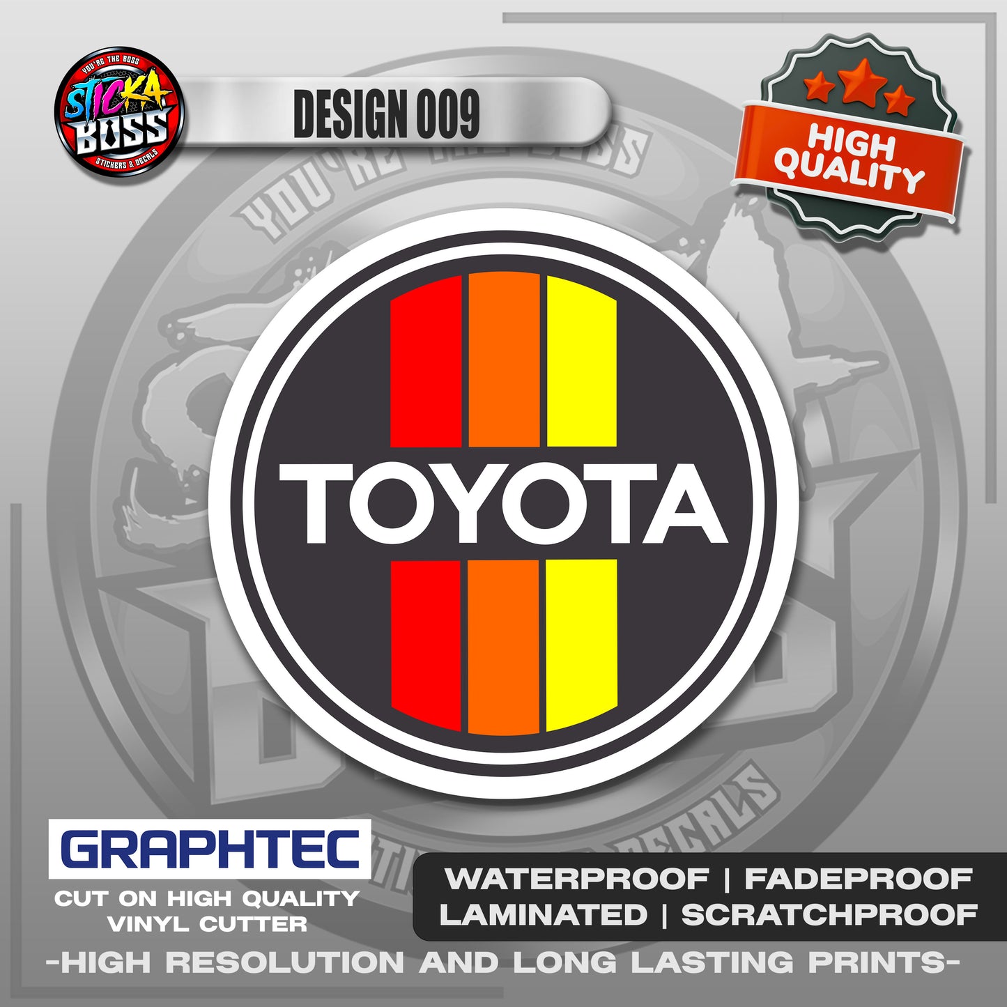 JDM TOYOTA / RETRO TOYOTA / TRD | VINYL WATERPROOF STICKER | PREMIUM LAMINATED【PRINTED】