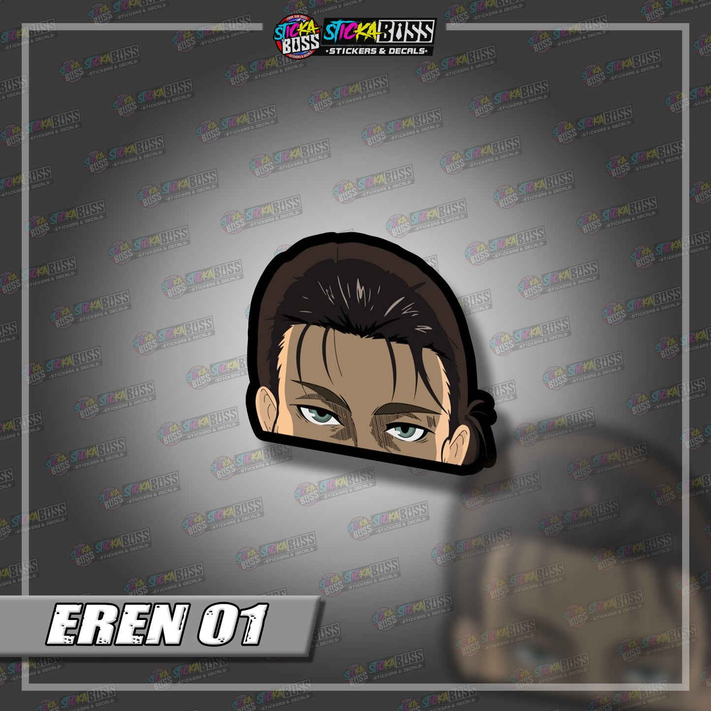 ATTACK ON TITAN | ANIME PEEKER STICKER【VINYL PRINTED】( LAMINATED / WATERPROOF )