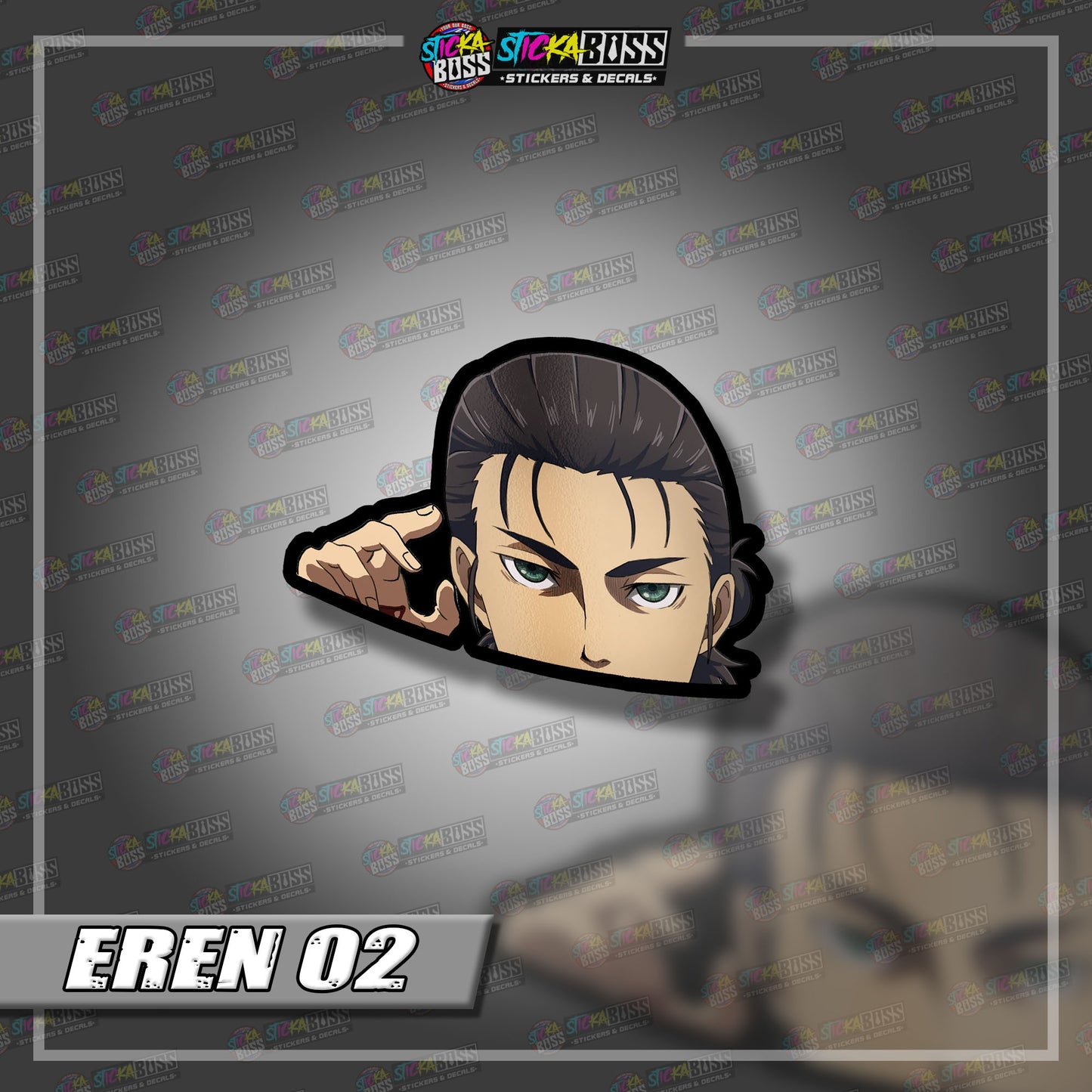 ATTACK ON TITAN | ANIME PEEKER STICKER【VINYL PRINTED】( LAMINATED / WATERPROOF )