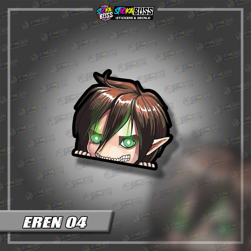 ATTACK ON TITAN | ANIME PEEKER STICKER【VINYL PRINTED】( LAMINATED / WATERPROOF )