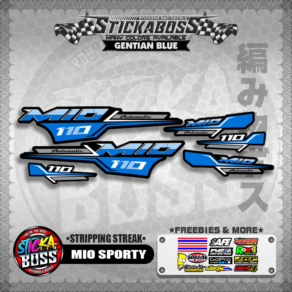 MIO SPORTY THAI CONCEPT STICKER DECALS ( STRIPPING STREAK )【WITH FREEBIES】