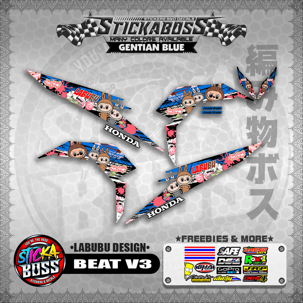 BEAT V3 STICKER DECALS ( LABUBU DESIGN )【WITH FREEBIES】
