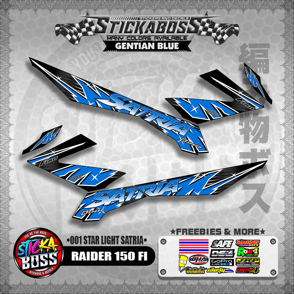 RAIDER 150 FI STICKER DECALS ( 001 START LIGHT SATRIA )【WITH FREEBIES】