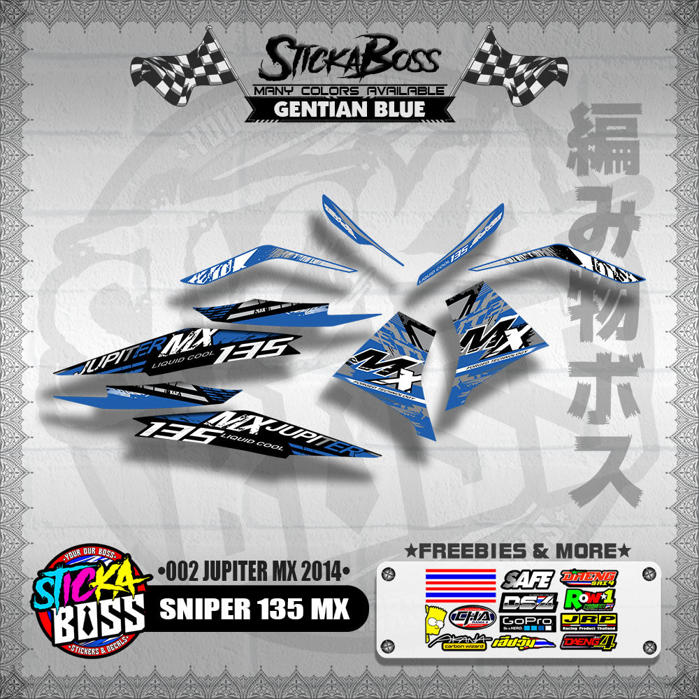 SNIPER 135 MX DECALS ( 002 JUPITER MX 2014 )【WITH FREEBIES】