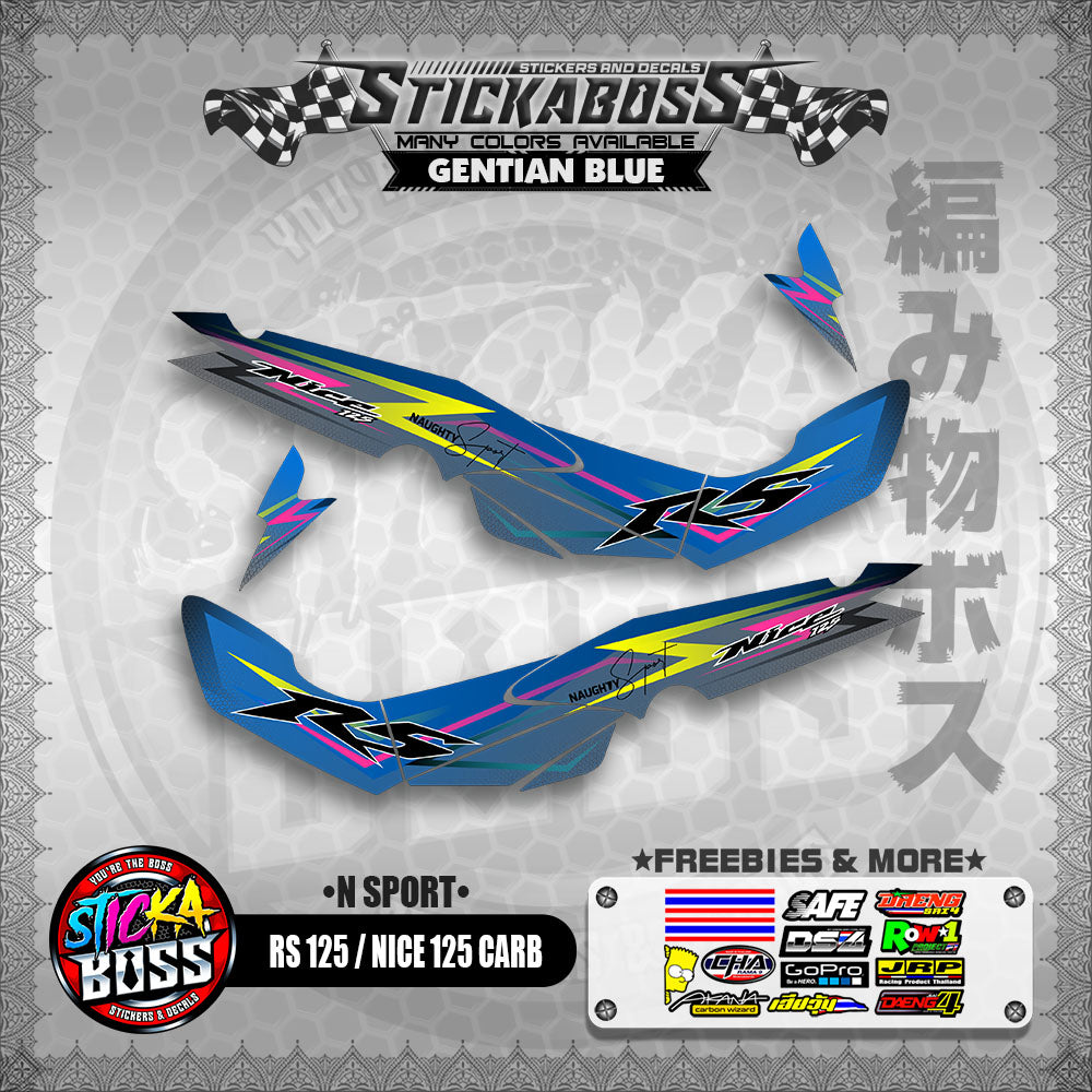 RS 125 NICE / 125 CARB STICKER DECALS ( N SPORT )【WITH FREEBIES】