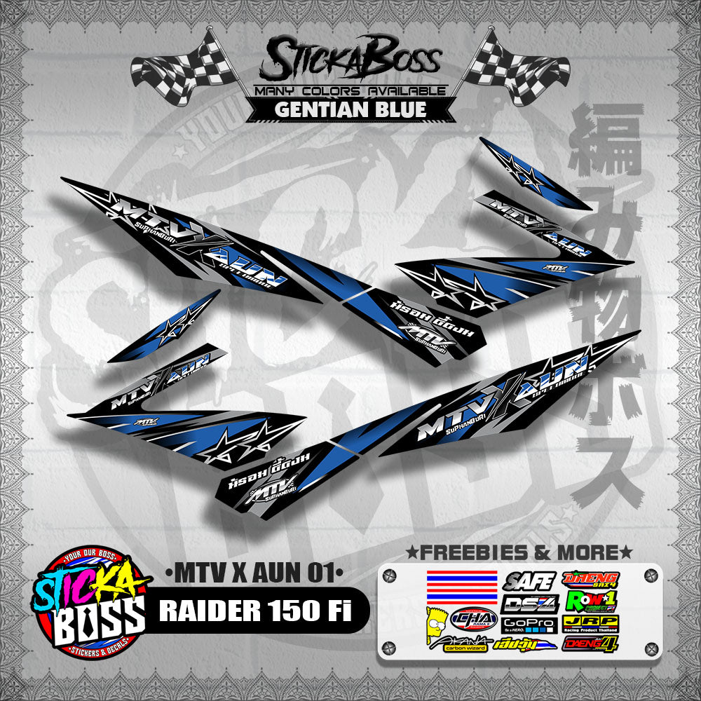 RAIDER 150 Fi DECALS ( MTV X AUN 01 )【WITH FREEBIES】