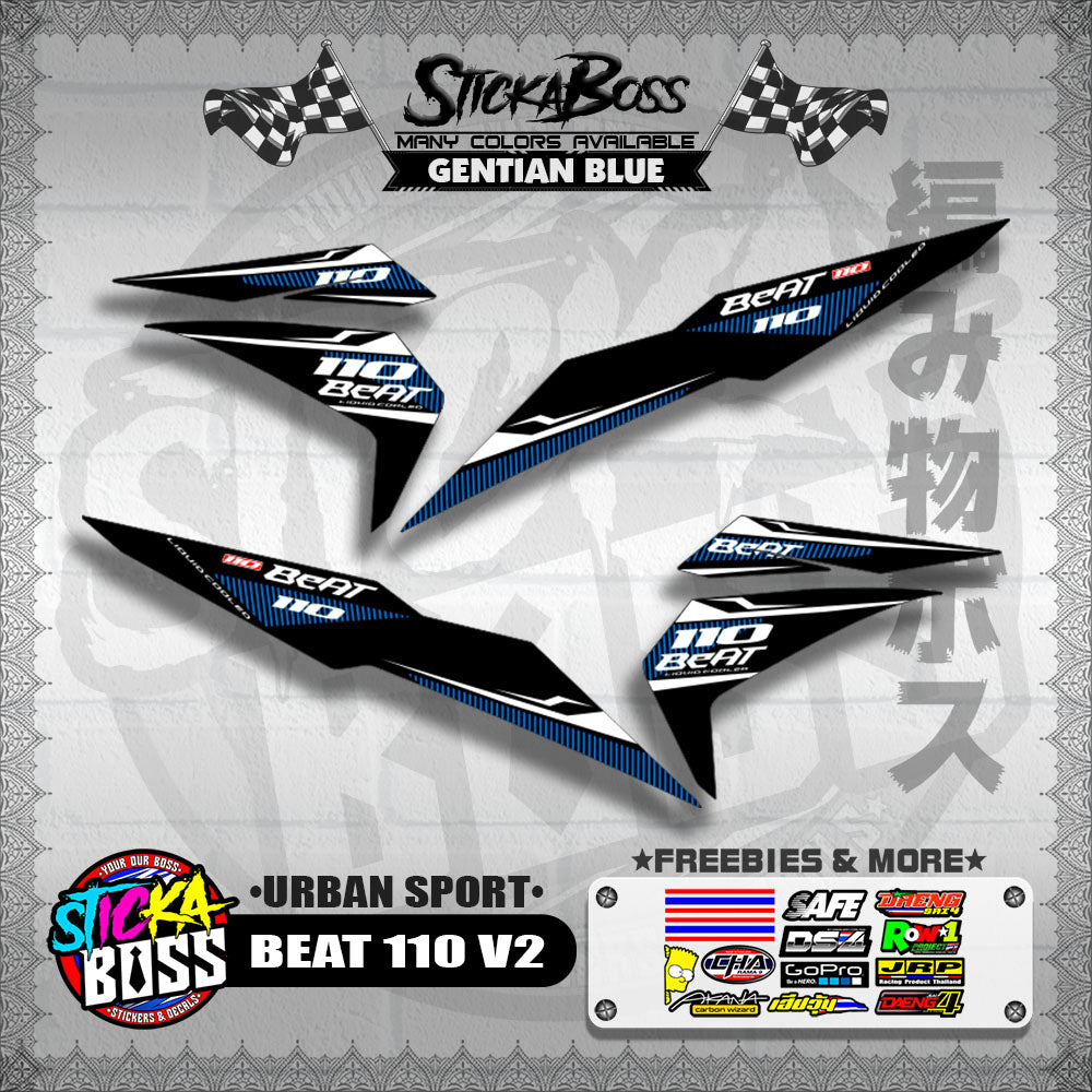 BEAT 110 FI V2 DECALS ( URBAN SPORT )【WITH FREEBIES】