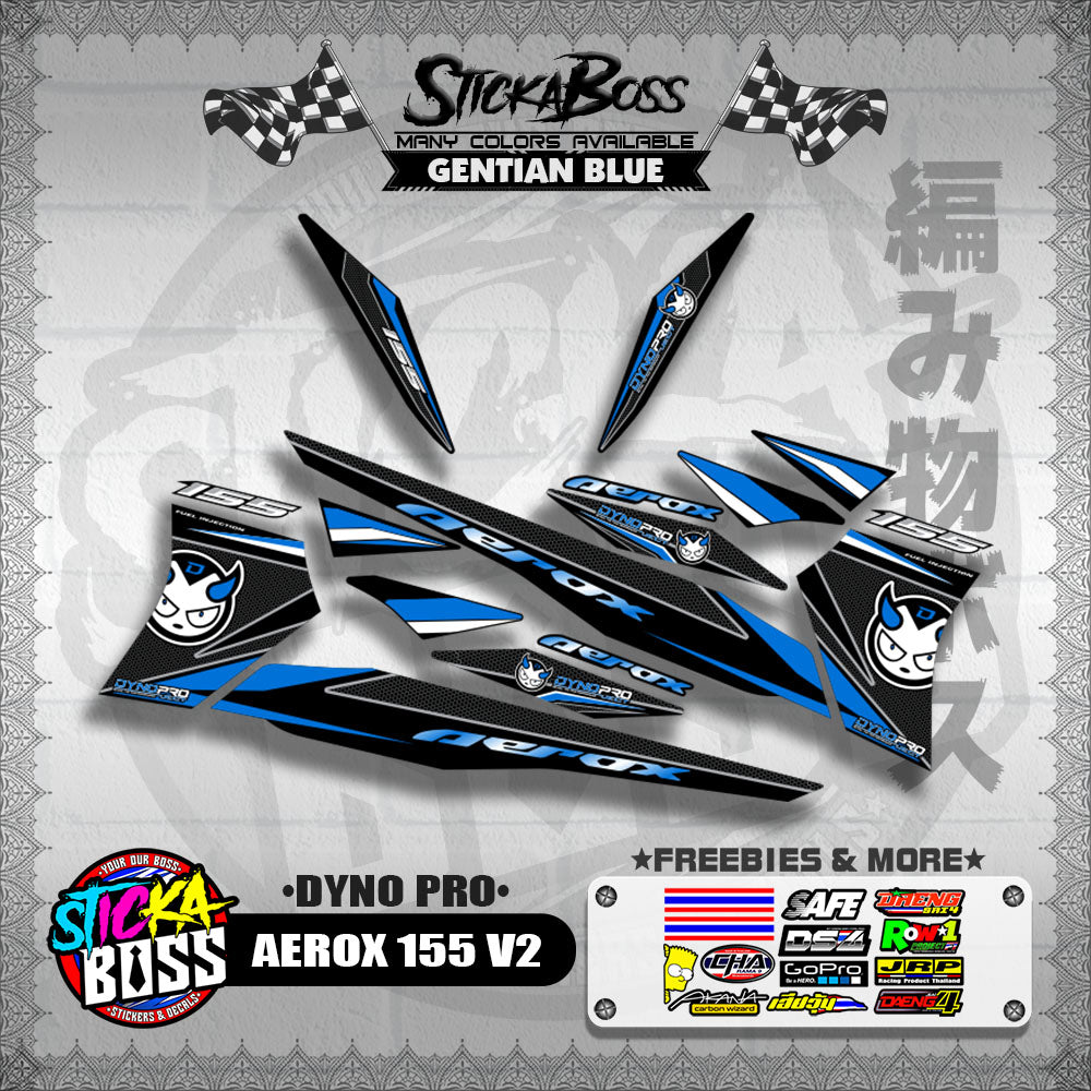 AEROX 155 V2 DECALS ( DYNO PRO )【WITH FREEBIES】