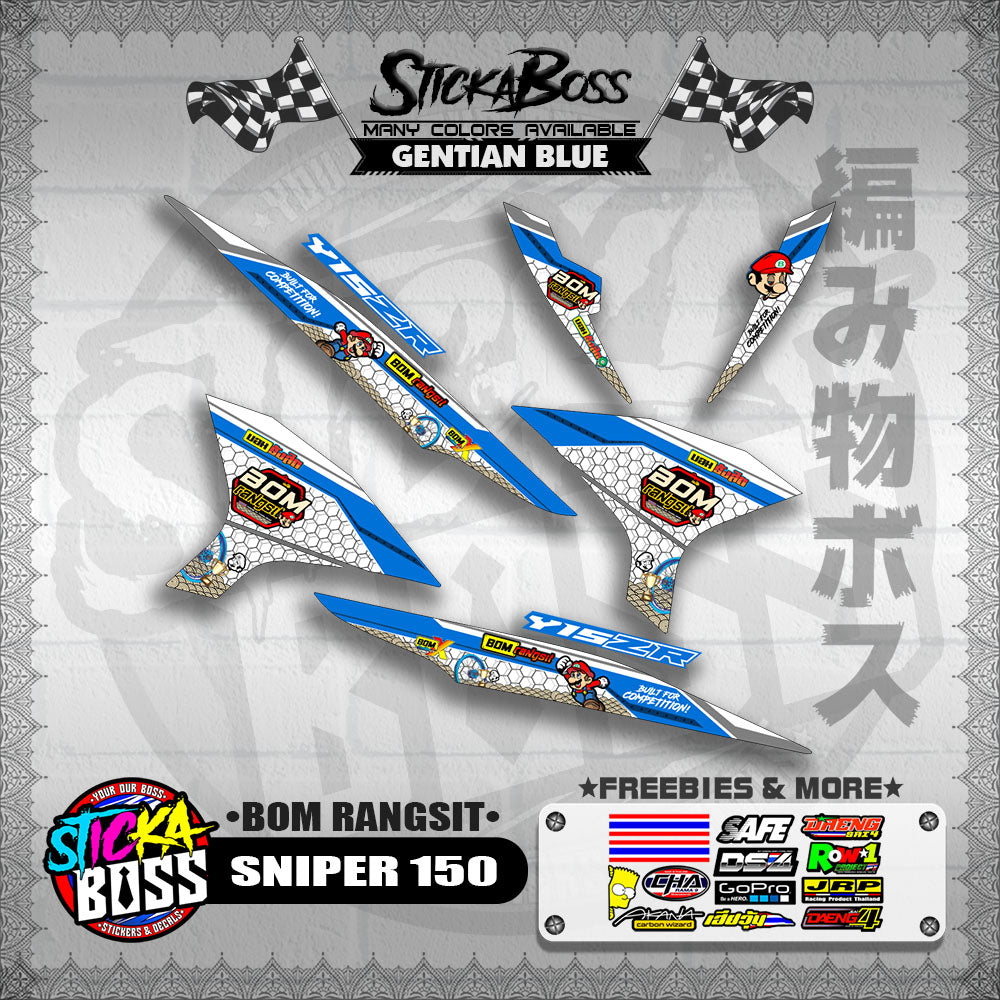 SNIPER 150 INDO DECALS ( BOM RANGSIT )【WITH FREEBIES】
