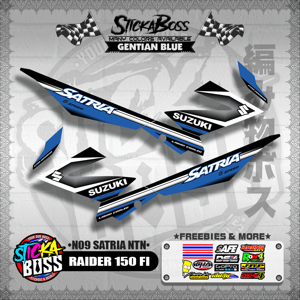RAIDER 150 FI DECALS ( N09 SATRIA NTN )【WITH FREEBIES】