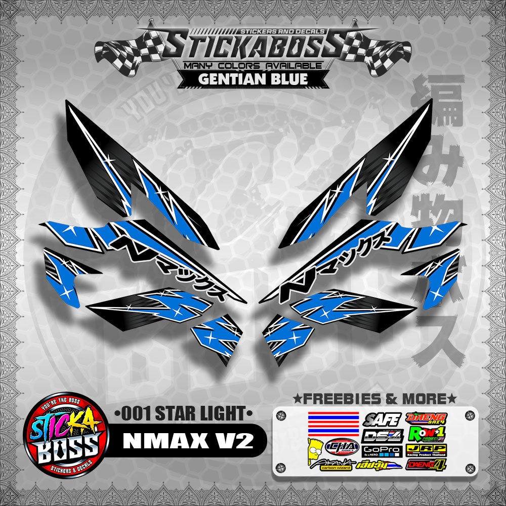 NMAX V2 STICKER DECALS ( 001 STAR LIGHT )【WITH FREEBIES】