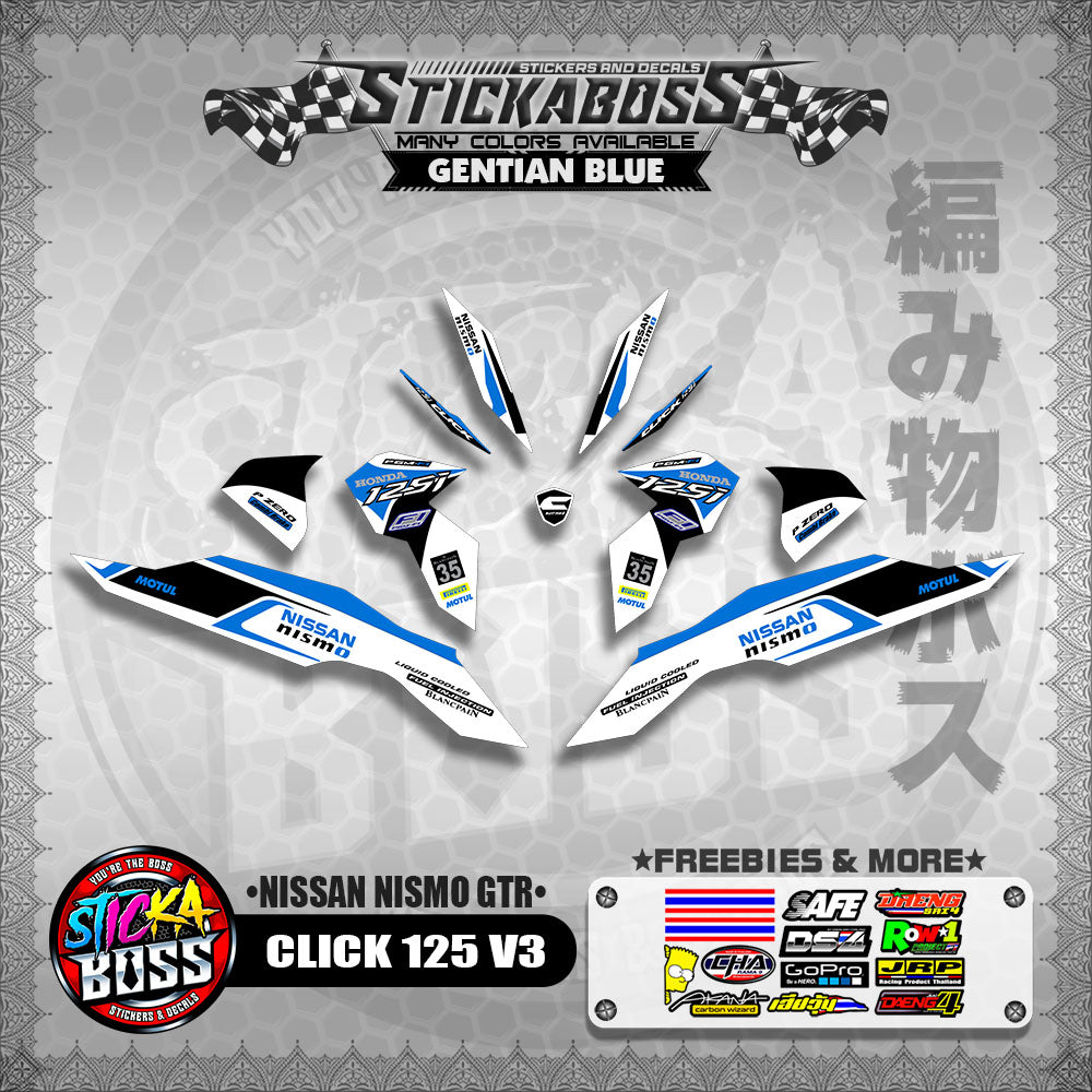 CLICK 125 V3 DECALS ( NISSAN NISMO GTR )【WITH FREEBIES】