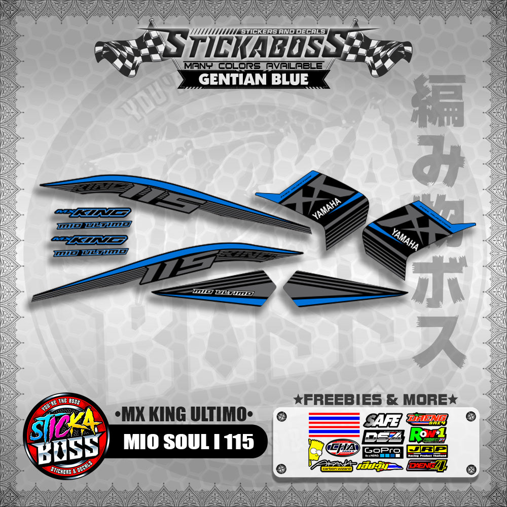 MIO SOUL I 115 STICKER DECALS ( MX KING ULTIMO )【WITH FREEBIES】