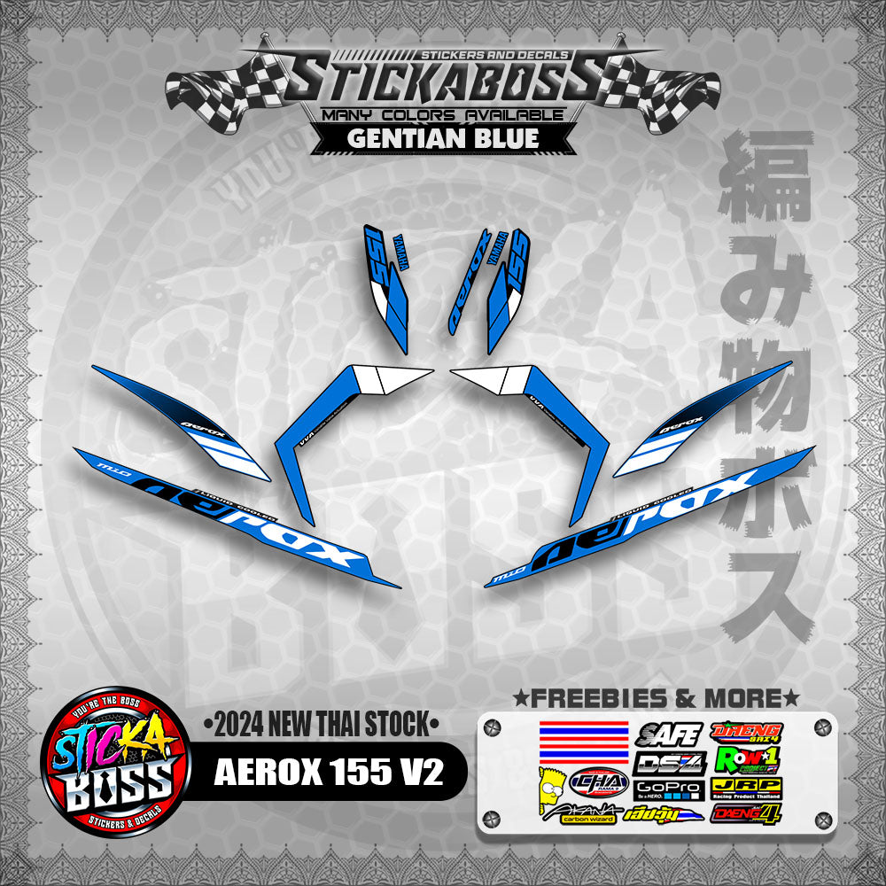AEROX 155 V2 STICKER DECALS ( 2024 NEW THAI STOCK )【WITH FREEBIES】