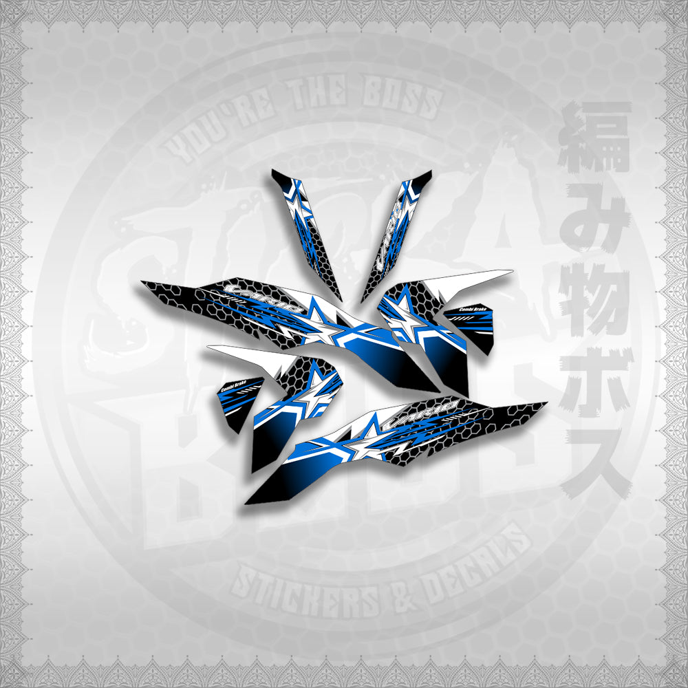 STICKER DECALS for CLICK V3 (CV320VAA3) By STICKABOSS (SOFIE LAMINATED WATERPROOF)