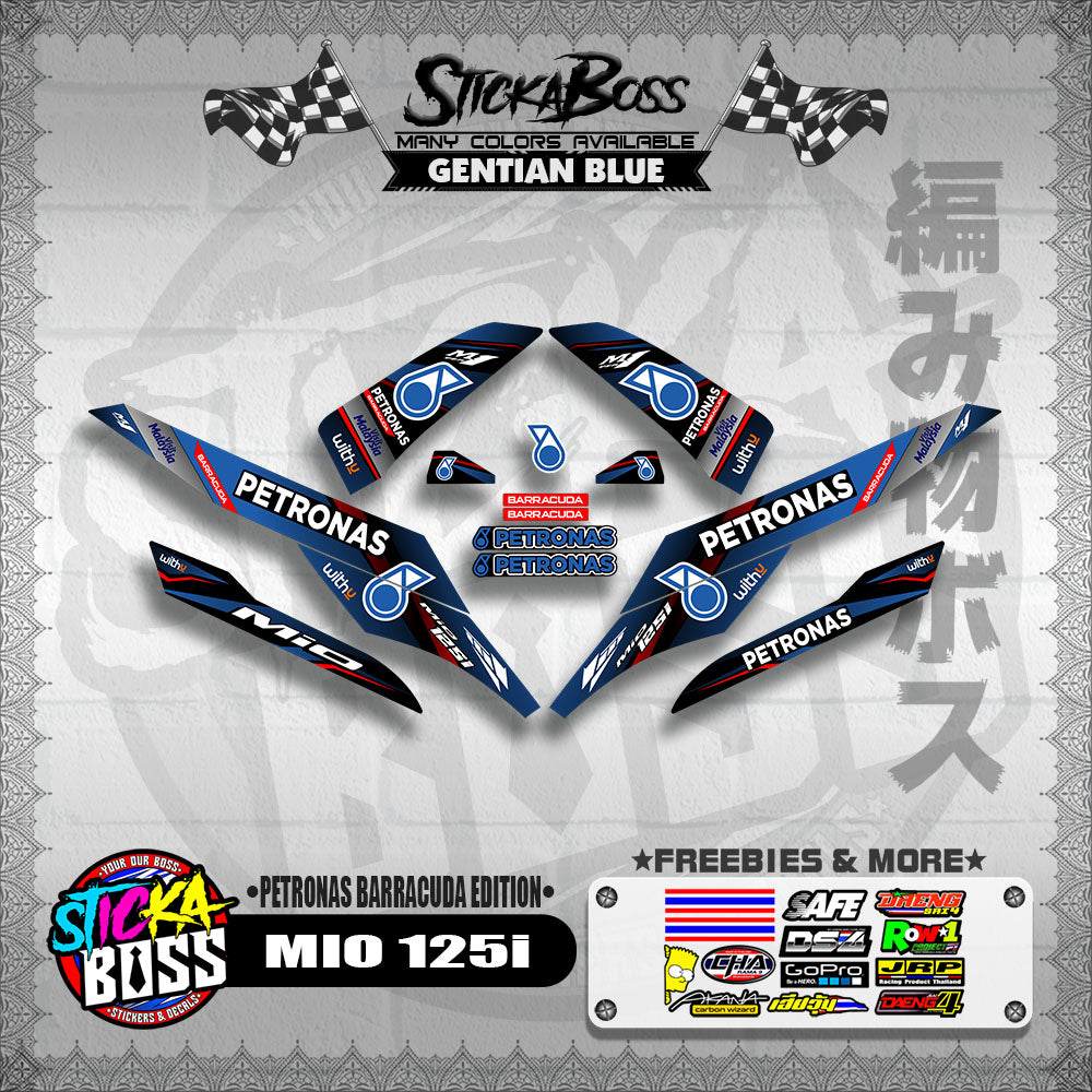 MIO 125i DECALS ( PETRONAS BARRACUDA EDITION )【WITH FREEBIES】