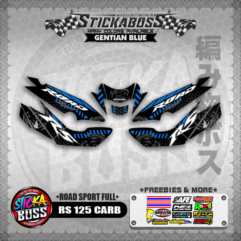RS 125 CARB STICKER FULL DECALS ( ROAD SPORT FULL )【WITH FREEBIES】