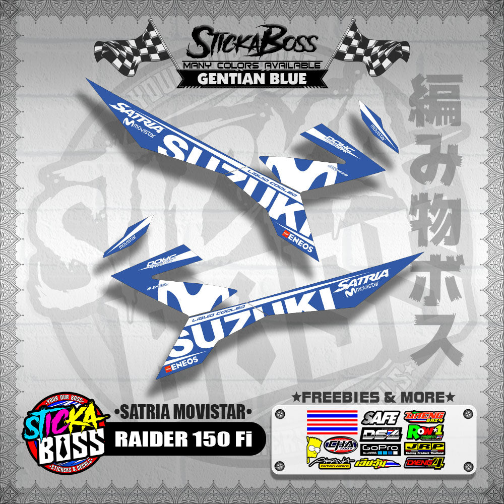 RAIDER 150 Fi DECALS ( SATRIA MOVISTAR )【WITH FREEBIES】