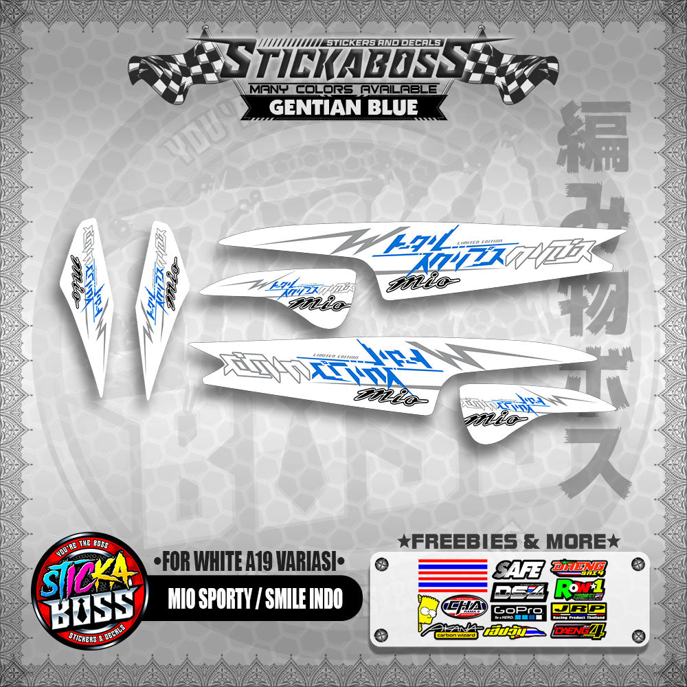 MIO SPORTY / SMILE INDO STICKER DECALS ( FOR WHITE A19 VARIASI )【WITH FREEBIES】