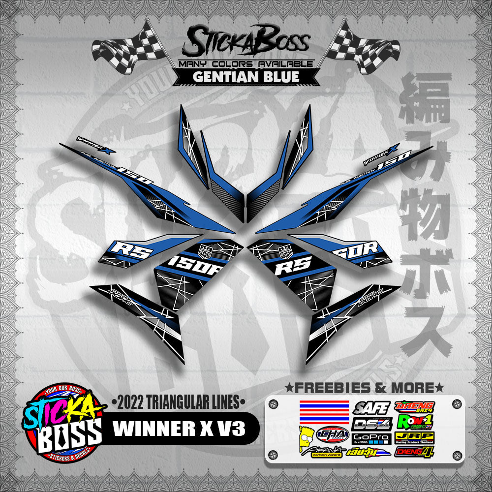 WINNER X V3 DECALS ( 2022 TRIANGULAR LINES )【WITH FREEBIES】