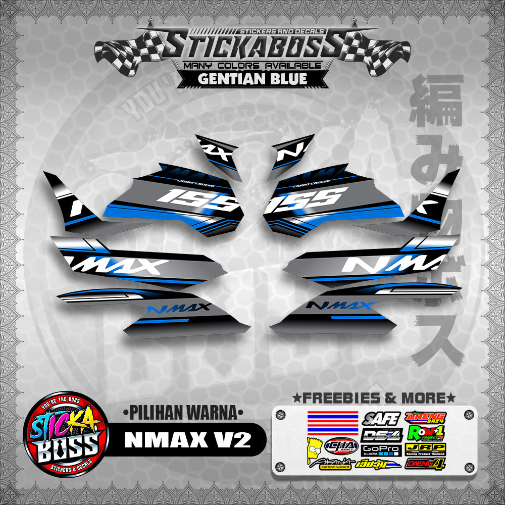 NMAX V2 MALAYSIAN STICKER DECALS ( PILIHAN WARNA )【WITH FREEBIES】