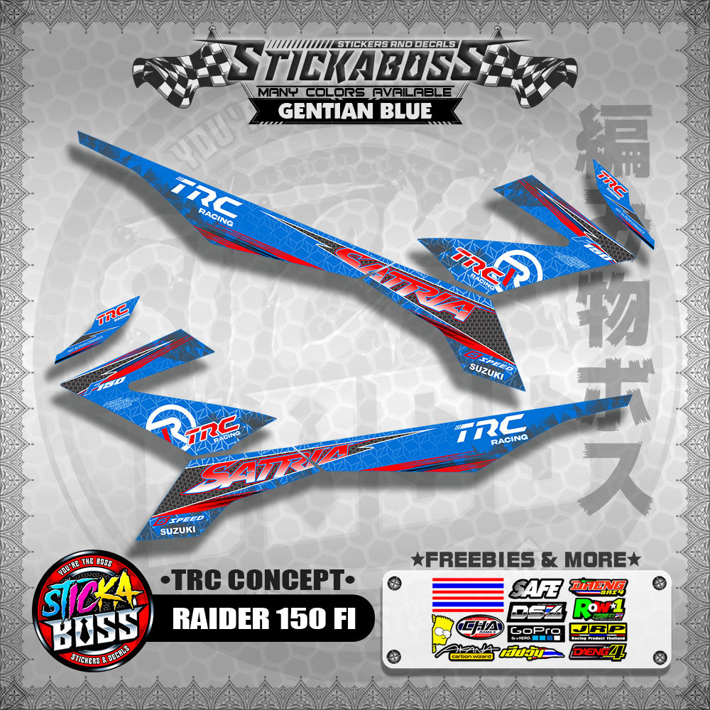 RAIDER 150 FI STICKER DECALS ( TRC CONCEPT SATRIA )【WITH FREEBIES】
