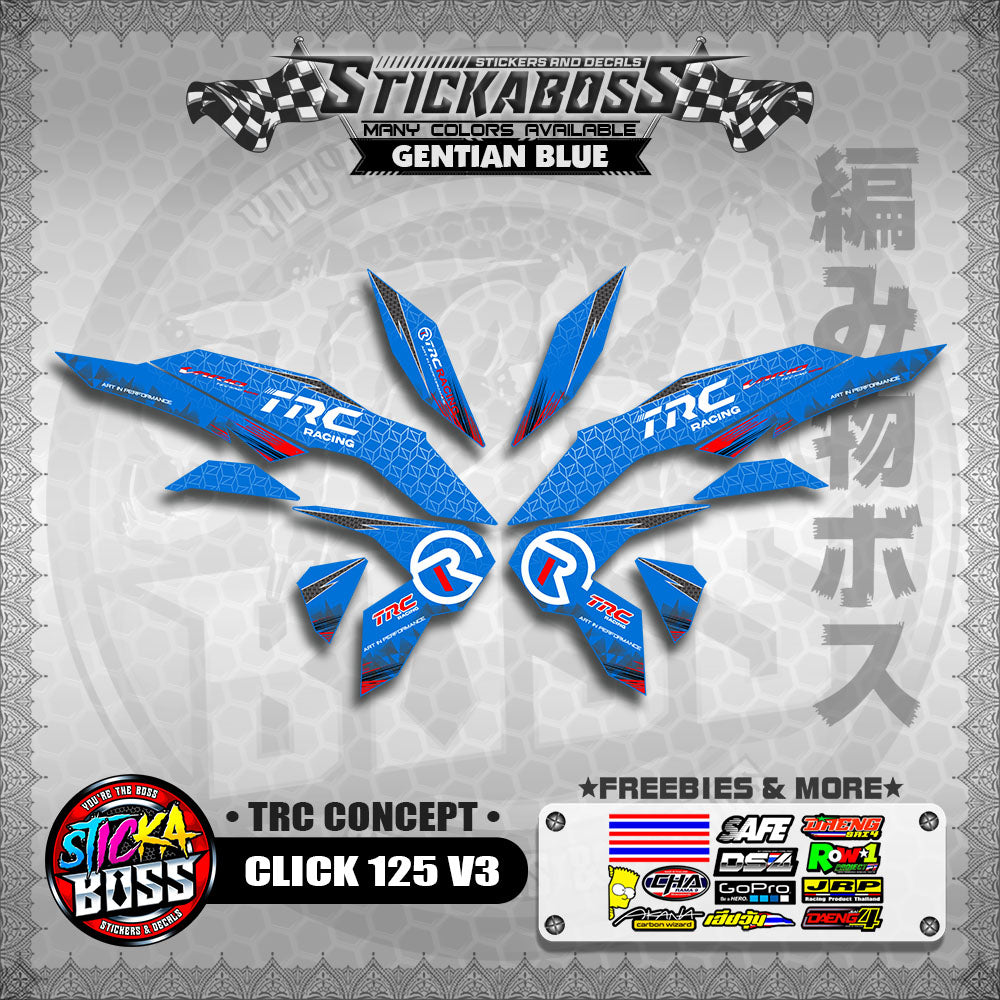 CLICK 125 V3 DECALS ( TRC CONCEPT )【WITH FREEBIES】