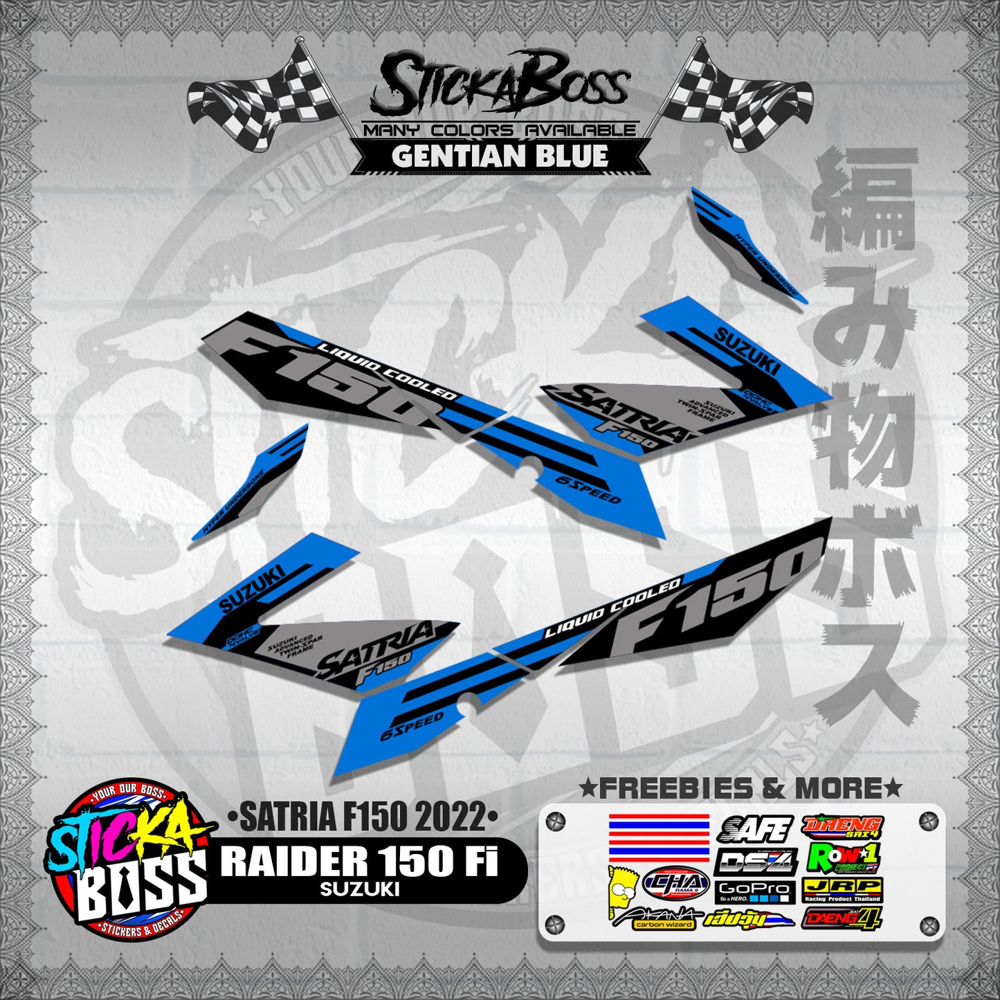 RAIDER 150 Fi DECALS ( SATRIA F150 2022 )【WITH FREEBIES】