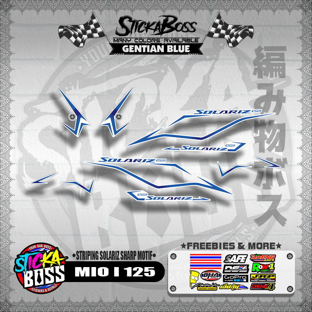 MIO I 125 MALAYSIAN DECALS ( STRIPING SOLARIZ SHARP MOTIF )【WITH FREEBIES】