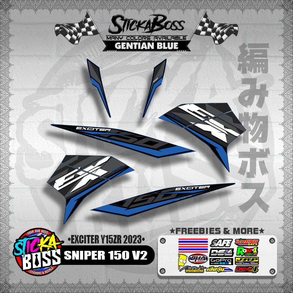 SNIPER 150 V2 DECALS ( EXCITER Y15ZR 2023 )【WITH FREEBIES】